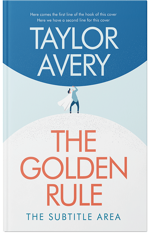 Front view of Premade Abstract Book Cover - Tory Blue