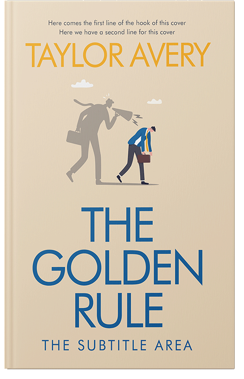 Front view of Premade Business Book Cover - Double Spanish White