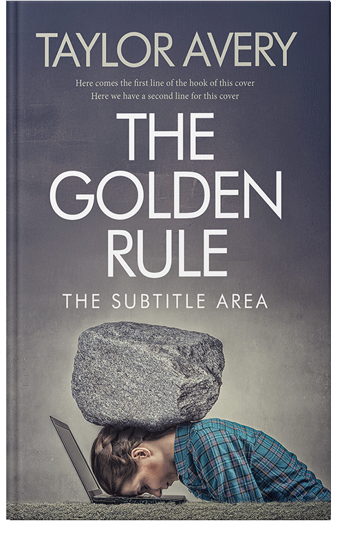 Front view of Premade Literary Fiction Book Cover - Mid Gray