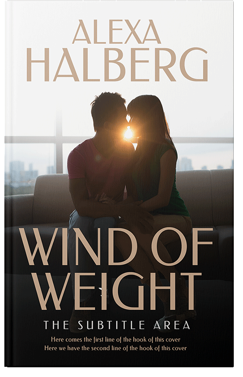 Front view of Premade Romance Book Cover - Soft Amber