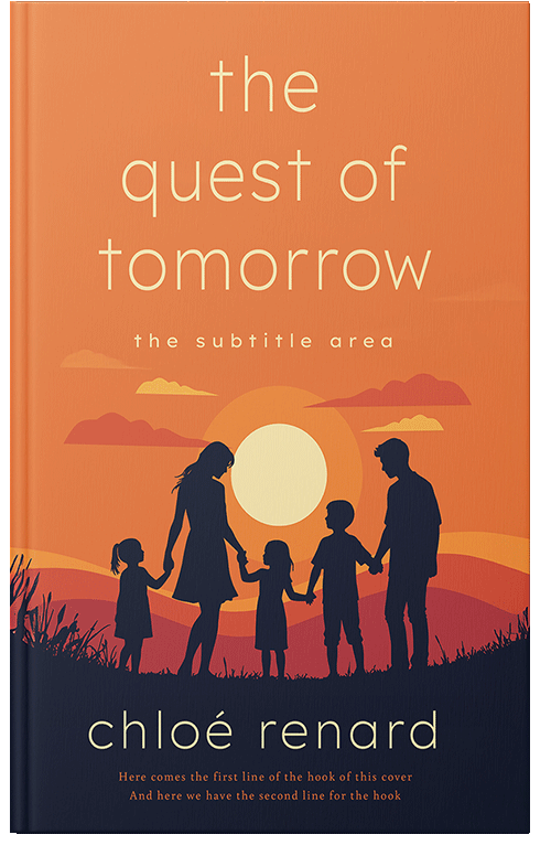 Front view of Premade Family & Parenting Book Cover - Burnt Sienna
