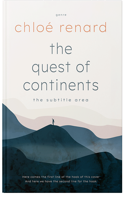 Front view of Premade Abstract Book Cover - Blue Dianne