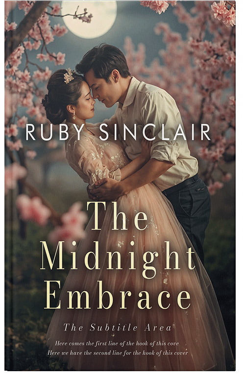 Front view of Premade Romance Book Cover - Taupe