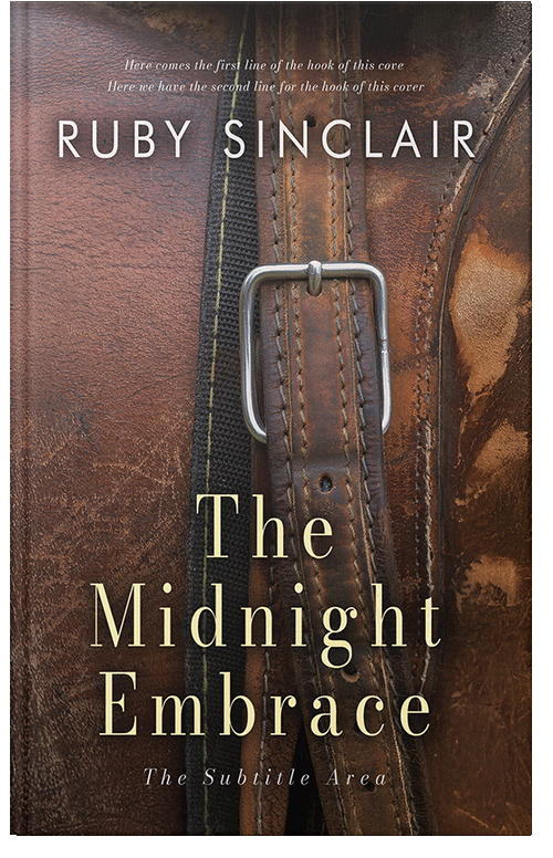Front view of Premade Western Book Cover - English Walnut
