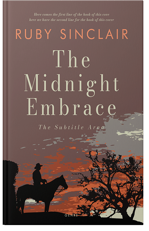 Front view of Premade Western Book Cover - Roman Coffee