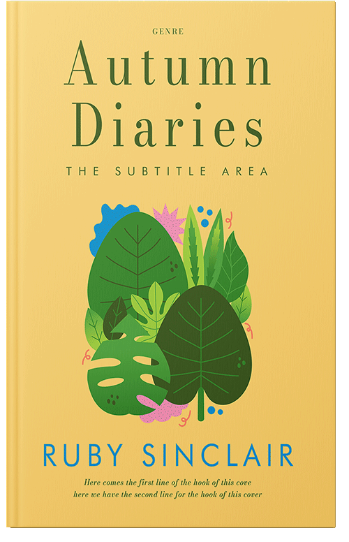 Front view of Premade Nature Book Cover - Marigold Yellow