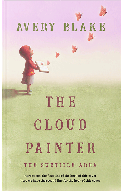 Front view of Premade Children's Book Cover - Stark White