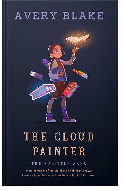 Front view of Premade Fantasy Book Cover - Ebony