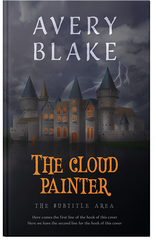 Front view of Premade Fantasy Book Cover - Shark