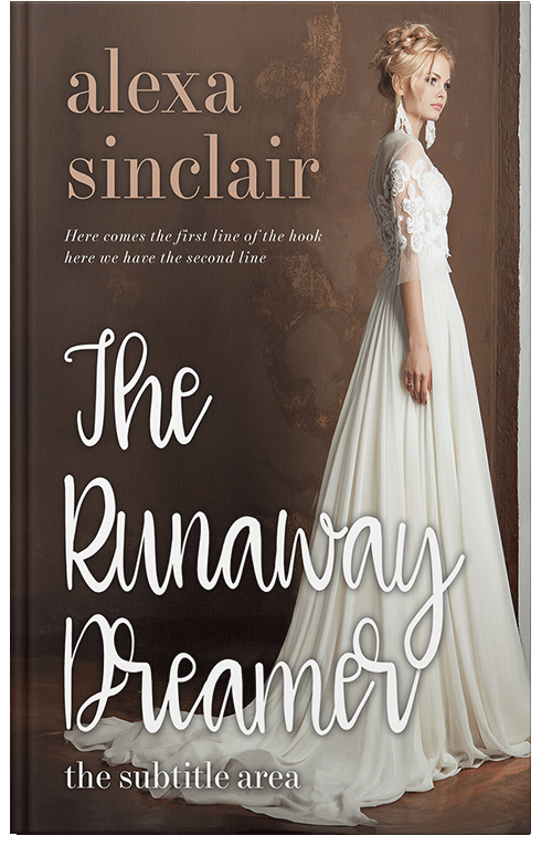 Front view of Premade Romance Book Cover - Bistre