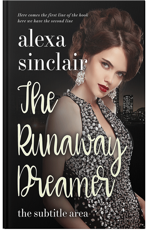 Front view of Premade Romance Book Cover - Soft Amber