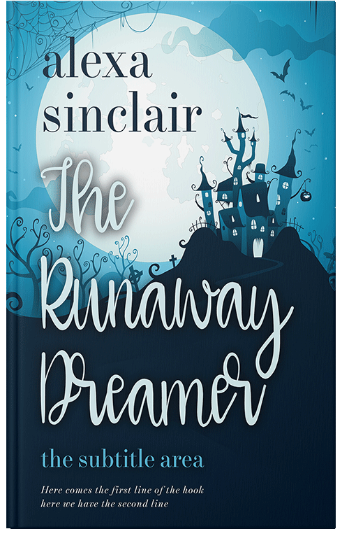 Front view of Premade Fantasy Book Cover - Black Pearl