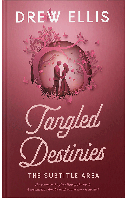 Front view of Premade Romance Book Cover - Solid Pink