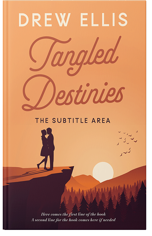 Front view of Premade Romance Book Cover - Sandy Brown