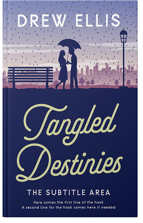 Front view of Premade Romance Book Cover - Pink Swan