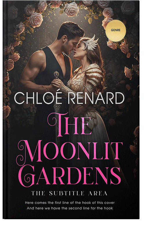 Front view of Premade Romance Book Cover - Puce