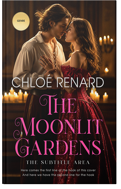 Front view of Premade Romance Book Cover - Graphite