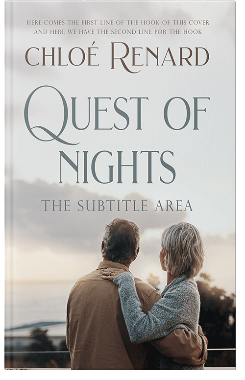 Front view of Premade Romance Book Cover - Quill Gray