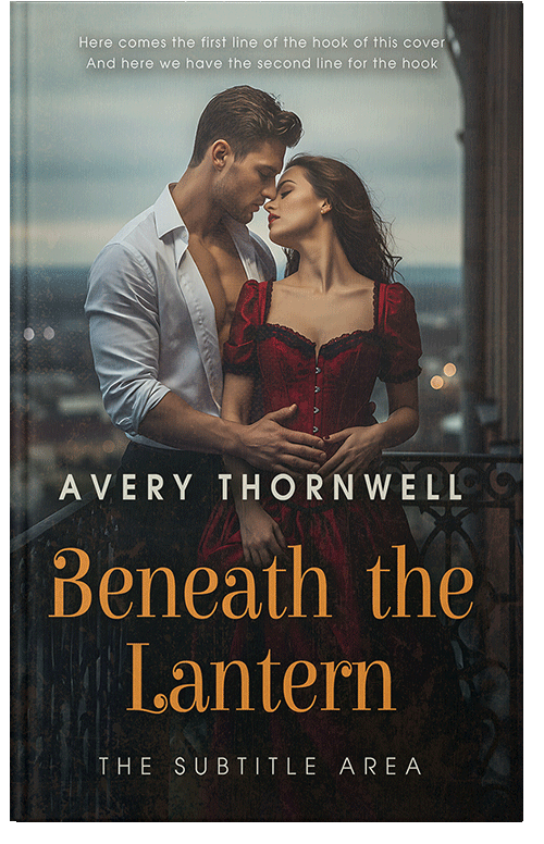 Front view of Premade Romance Book Cover - Heathered Gray