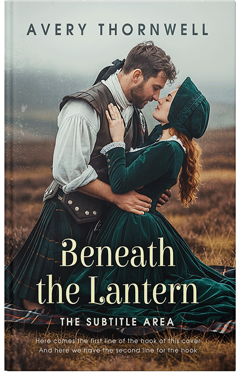 Front view of Premade Romance Book Cover - Moon Mist