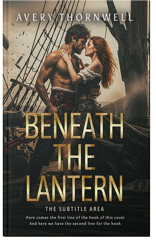 Front view of Premade Romance Book Cover - Indian Khaki