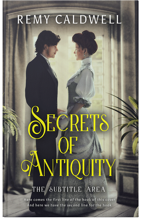 Front view of Premade Historical Book Cover - Masala