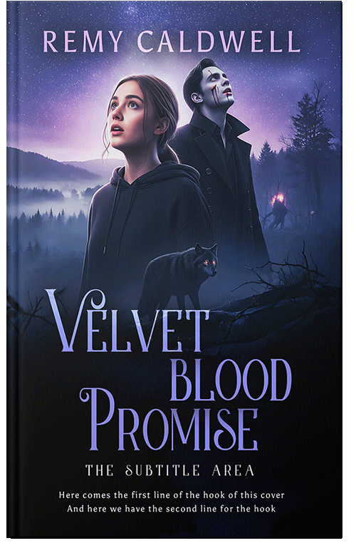 Front view of Premade Paranormal & Urban Book Cover - Cold Purple