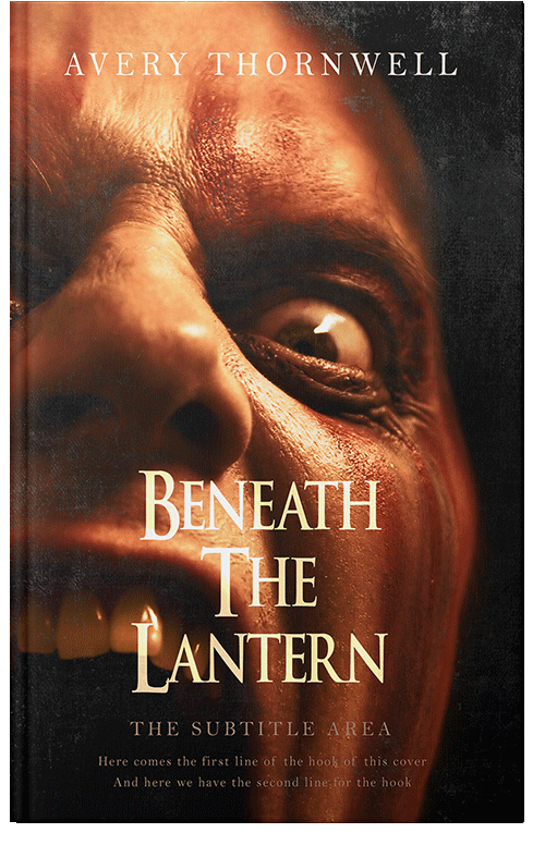 Front view of Premade Horror Book Cover - Graphite