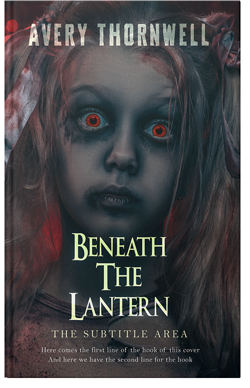 Front view of Premade Horror Book Cover - Shark