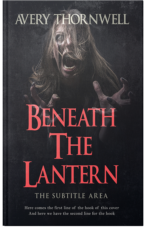 Front view of Premade Horror Book Cover - Shark