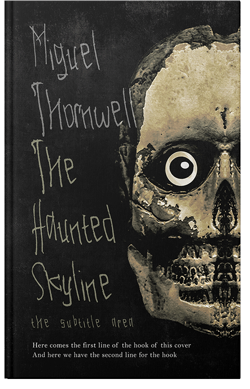 Front view of Premade Horror Book Cover - Indian Khaki