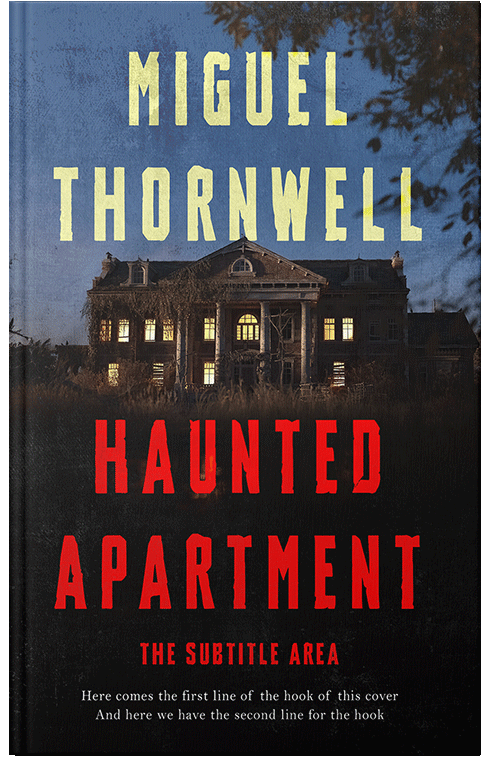 Front view of Premade Horror Book Cover - Burnt Sienna