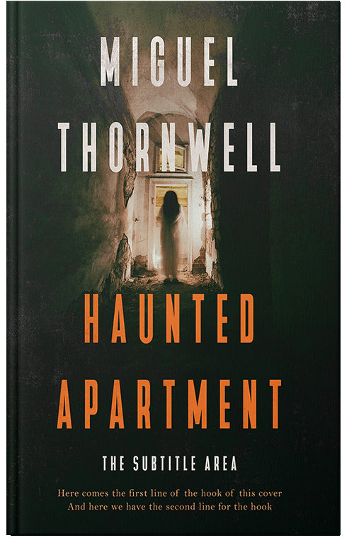 Front view of Premade Horror Book Cover - Tan