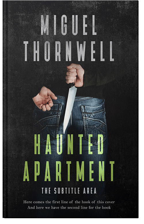 Front view of Premade Mystery & Thriller & Suspense Book Cover - Black