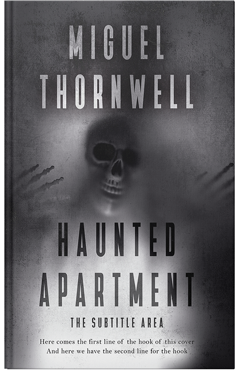 Front view of Premade Horror Book Cover - Ship Gray