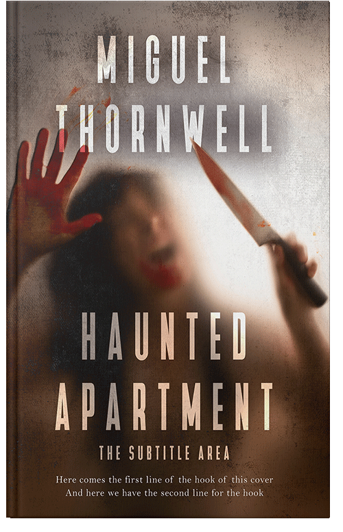 Front view of Premade Horror Book Cover - Saddle