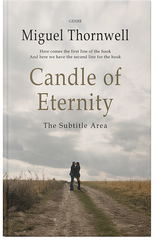 Front view of Premade Romance Book Cover - Timberwolf