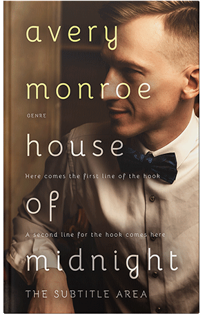 Premade Book Cover Black Marlin