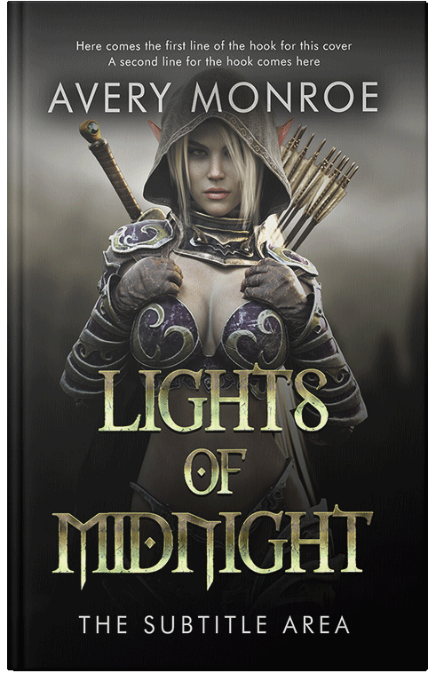 Front view of Premade Fantasy Book Cover - Cod Gray