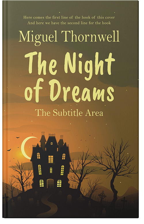 Front view of Premade Horror Book Cover - Lisbon Brown