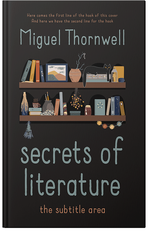 Front view of Premade Chick Lit Book Cover - Cocoa Brown