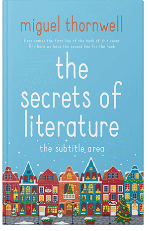 Premade Book Cover Aquamarine Blue