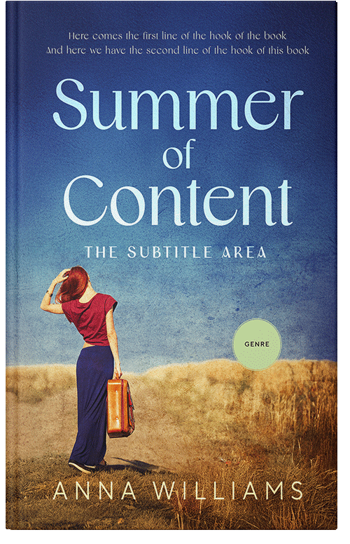 Front view of Premade Travel Book Cover - Chambray #17814 | BookCoverZone*