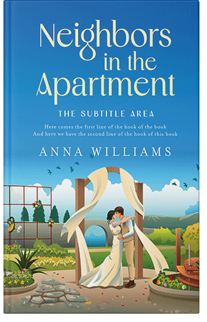 Premade Book Cover Curious Blue - ID 17825