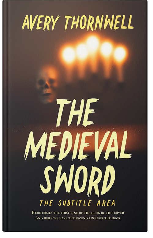 Front view of Premade Horror Book Cover - Chalky #17843 | BookCoverZone*