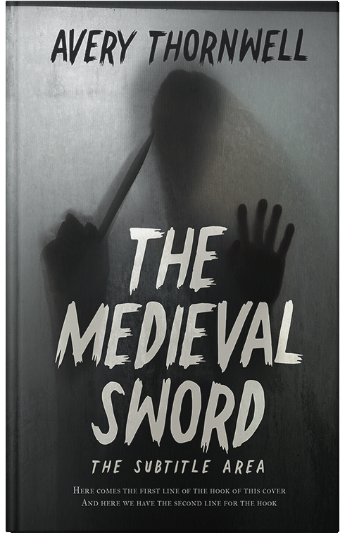 Front view of Premade Horror Book Cover - Gray Nickel #17844 | BookCoverZone*