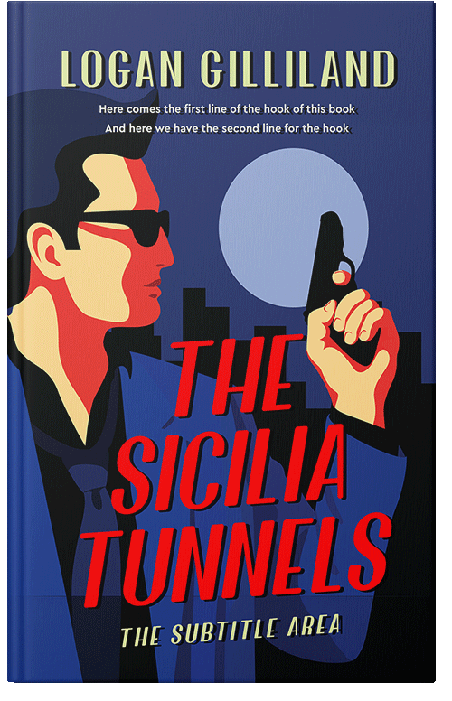 Front view of Premade Mystery & Thriller & Suspense Book Cover - Sunglo