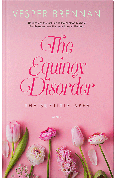 Front view of Premade Poetry Book Cover - Azalea