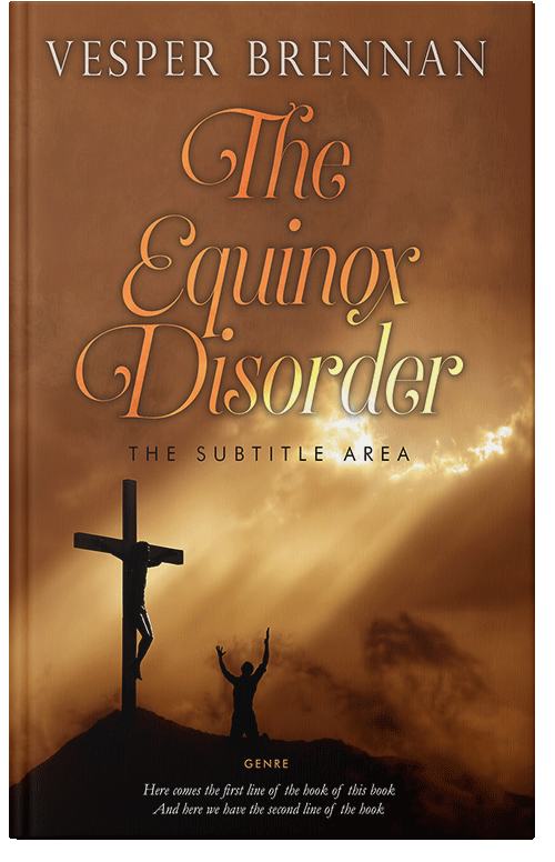 Front view of Premade Religion & Spirituality Book Cover - Russet