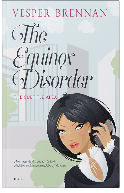 Front view of Premade Chick Lit Book Cover - Iron